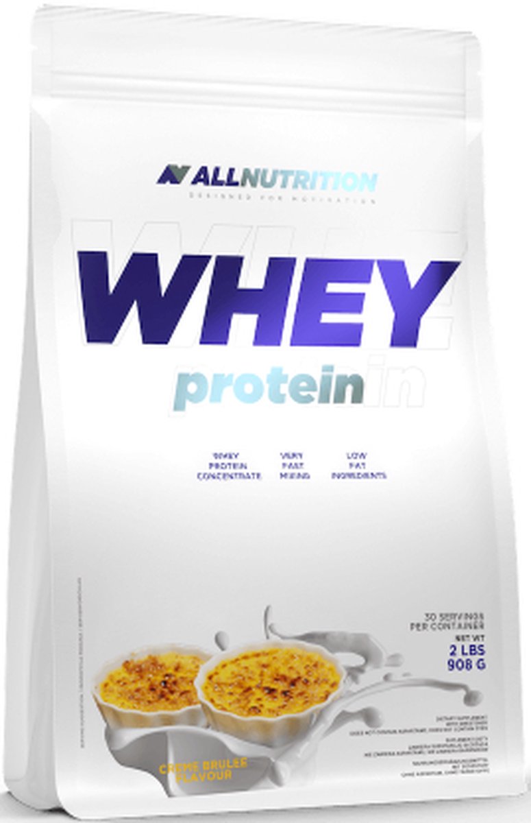 Goedkoopste AllNutrition | Whey protein | Creme Brulee | 908gr 30 servings | Eiwitshake | Proteïne shake | Eiwitten | Whey Protein | Whey Proteïne | Supplement | Concentraat | Nutriworld