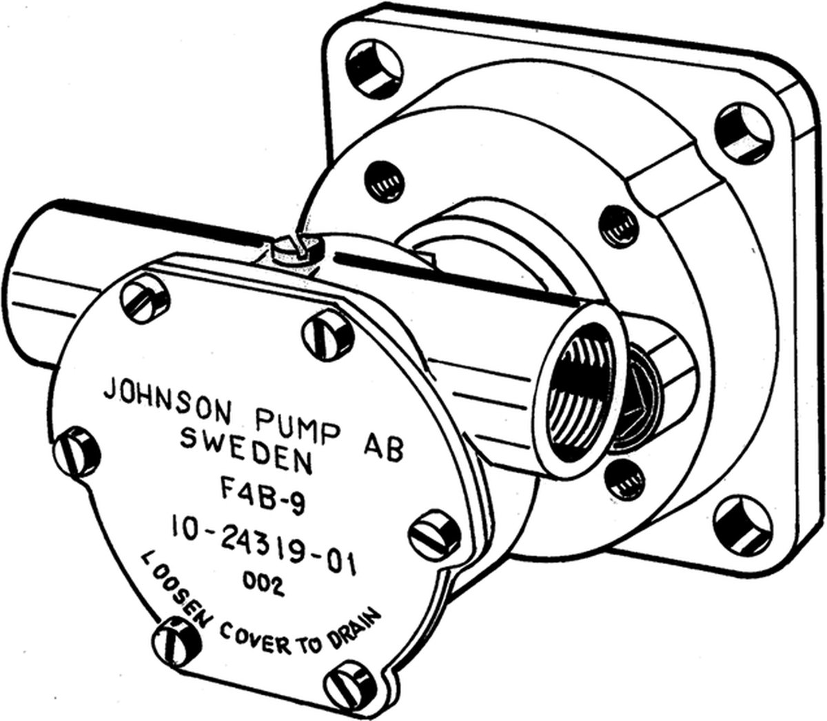 Johnson Pump Zelfaanzuigende bronzen koelwater-impellerpomp F4B-9 (Mitsubishi K4C-75)