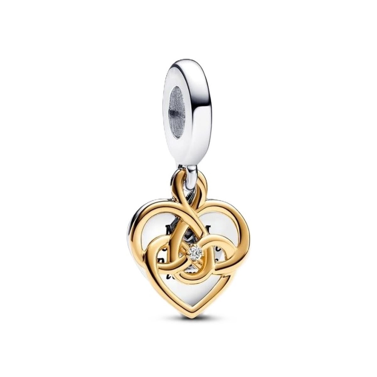 Pandora Graveerbare Moeder Dubbele Hangende Bedel met in Laboratorium Gekweekte Diamant - 763237C01 — cadeau in Sieraden - foto 6