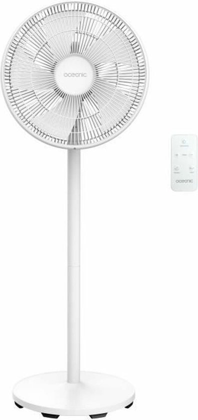 Statief-ventilator wit • 45 watt. • 3 snelheden. aanbieding bij