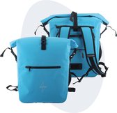 Voltano Luxe Fietstas / Rugtas 28L - Gletsjer Blauw - Enkele Pakaftas - 100% Waterdicht - Met Laptop Compartiment