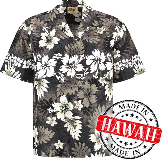 Hawaii Blouse Mannen - Shirt - Hemd - 100% Katoen - Overhemd Heren Korte Mouw - Made in Hawaii "Maui Mystiek" Maat XL