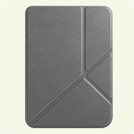 Hoesje Geschikt voor Kobo Clara Colour Hoes Bescherm Hoesje Case Sleep Cover Trifold Met Screenprotector - Hoes Geschikt voor Kobo Clara Colour Hoesje - Grijs van Hoesje  — afbeelding 5