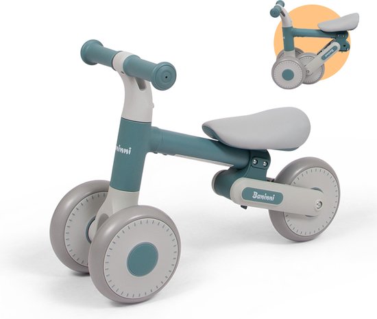 Foto: Baninni opvouwbare loopfiets 1 3 jaar azura blauw grijs