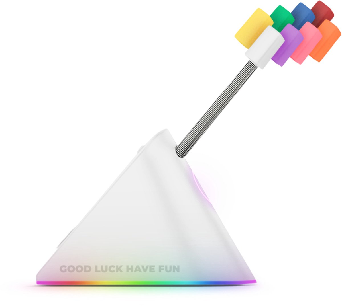FragON Citadel - Gaming Muis Bungee - RGB met Kleurrijke Clips - Wit