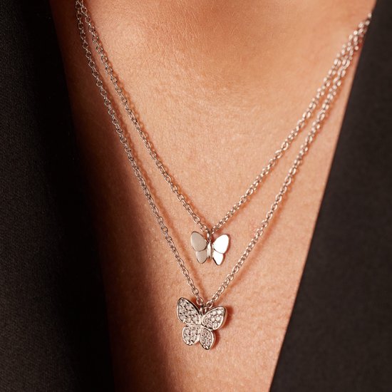 Kettingen 925 Sterling Zilveren Dubbele Cirkel Ronde Hanger Lange Collier Luxe Dames Exquisite Party Hanger Sieraden Ketting ketting (Gem Color : Gold