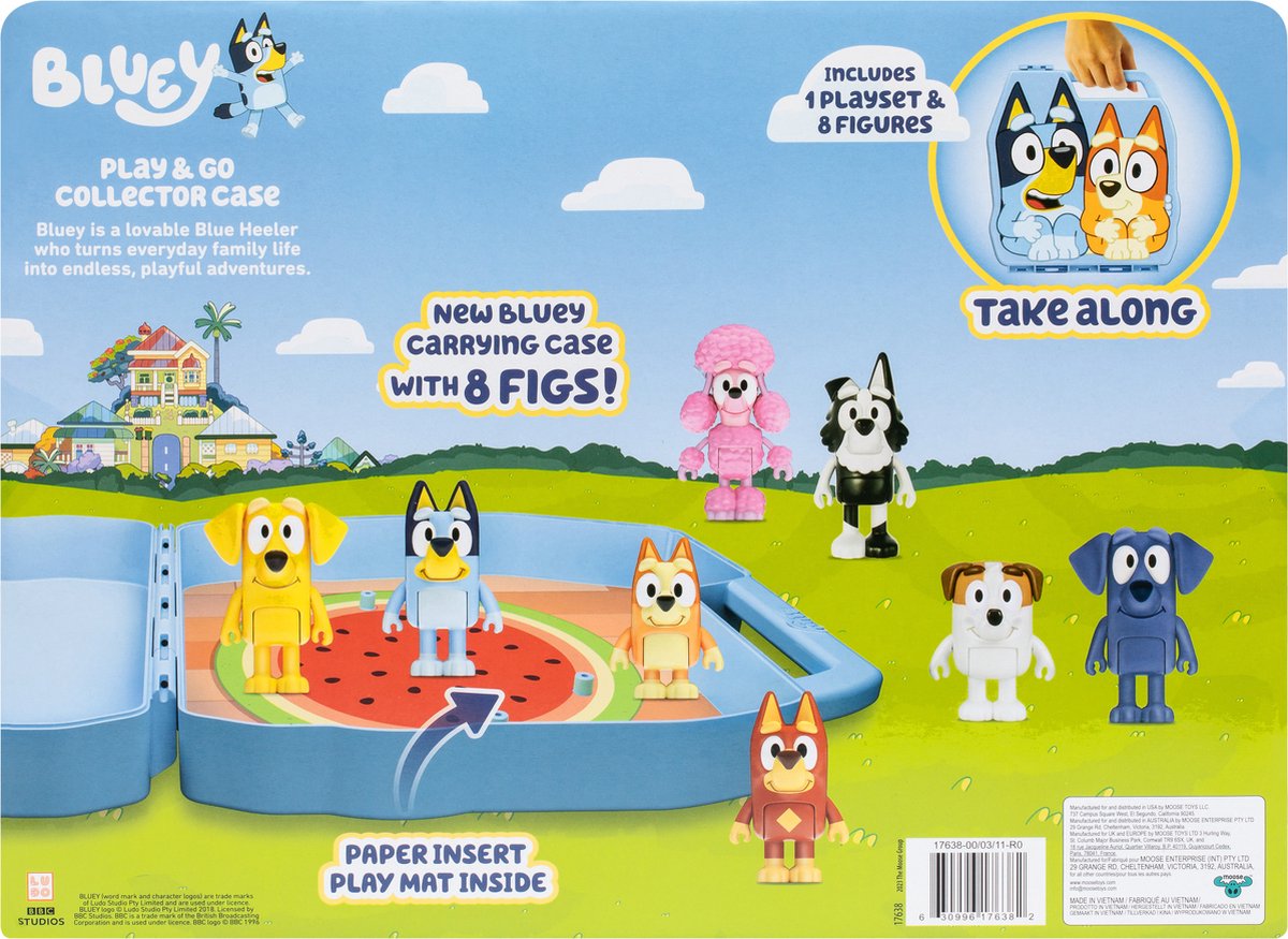 BLUEY Verzamelkoffer met 8 speelfiguren Deluxe set — afbeelding 7