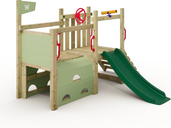 Montessori Indoor Playset: 7-in-1 Climbing Frame with Slide, Arch & Mat for Toddlers and Children (1-3 Years