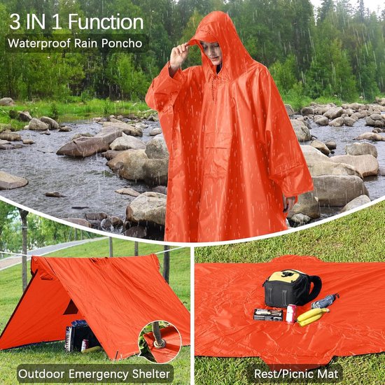 Vrouwen Regen Poncho Jas Waterdicht Lichtgewicht Herbruikbare Wandelen Regenjas Met. bol