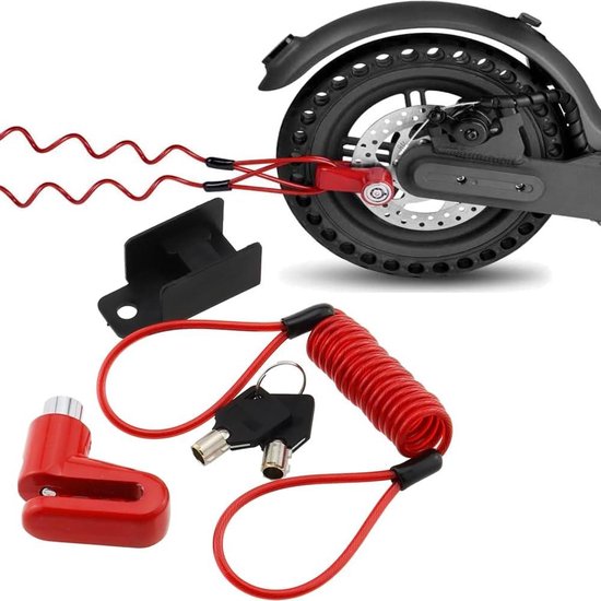 Antivol De Frein à Disque Pour Moto Scooter Vélo Robuste Weddecor Avec Clé