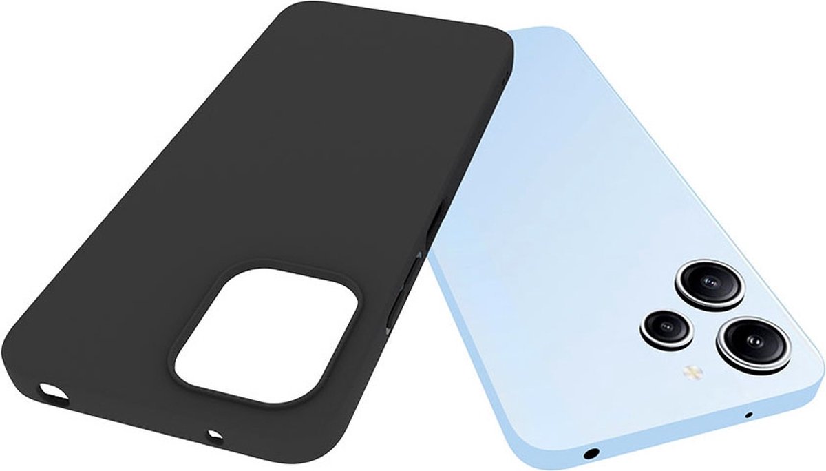 MobyDefend Hoesje - Geschikt voor Xiaomi Redmi 13 4G - TPU Backcover - Mat Zwart