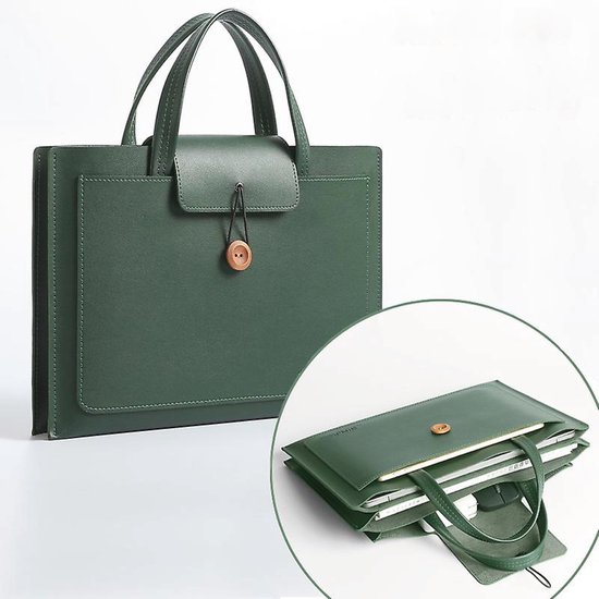 Laptoptas 11-14 inch vegan leer wat...