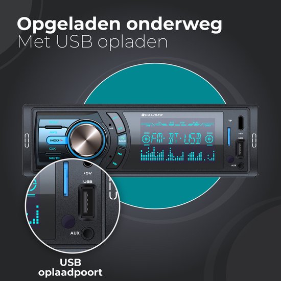 Caliber Autoradio met Bluetooth - DAB - DAB - USB, SD, AUX, FM - CD Speler - 1 DIN - Enkel DIN - Handsfree bellen - (RCD238DAB-BT) - Online Radio