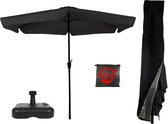 CUHOC Parasol + Parasolvoet + Parasolhoes ( Zwart / Antraciet - vulbare parasolvoet - CUHOC Parasolhoes ) Super COMBIDEAL