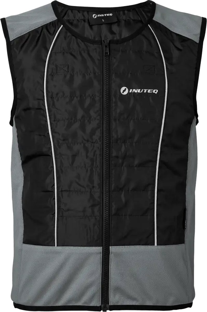 INUTEQ Bodycool Hybrid - 2 in 1 Koelvest - Werkt met Water - Lichtgewicht - Tot 8 Uur Koeling - Antraciet / Zwart - Maat XS