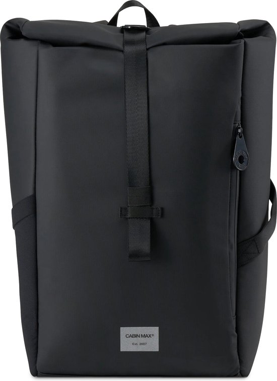 Foto: Cabinmax iseo rolltop rugzak reistas 20l ryanair handbagage 40x20x25 cm schooltas zwart