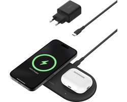 Belkin 2-in-1 Magnetic Wireless Charging Pad met Qi2 15W ...