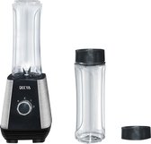 Bol.com Deeya mixer mixer voor milkshake smoothie voedselbereiding en bevroren mixdrank met 2 BPA-vrije mengcontainers zwart aanbieding