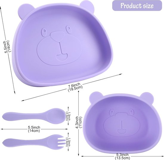 Sterntaler Serviesset boerderij - baby- en kinderservies met antislip sokkel aan borden, bekers en bekers - robuust baby- en kinderservies van voedselveilig materiaal, beige