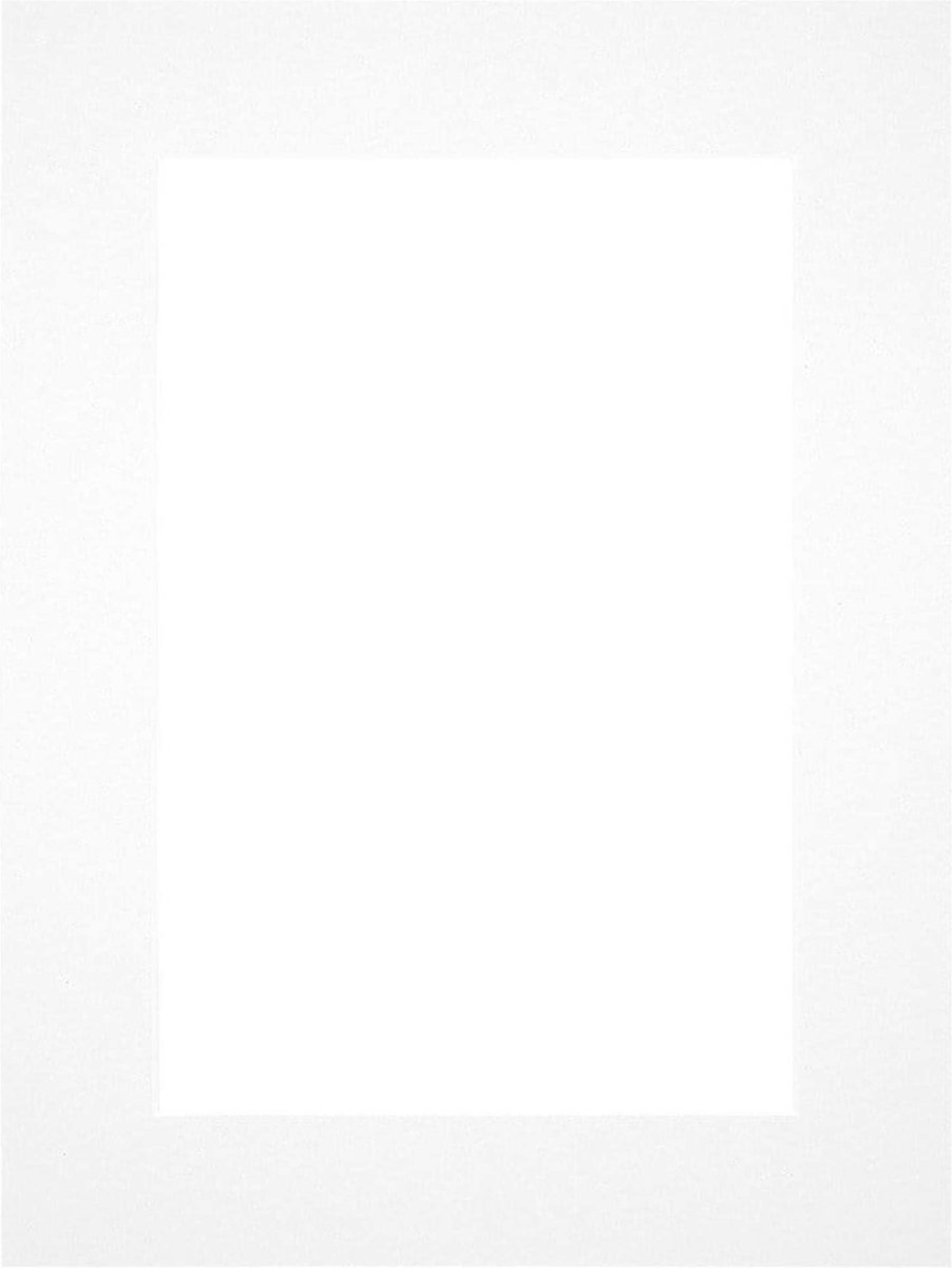 Passe-Partout Fotomaat 9x13 cm - Lijstmaat 18x24 cm - Wit - Museumkarton - Fotolijst niet inbegrepen