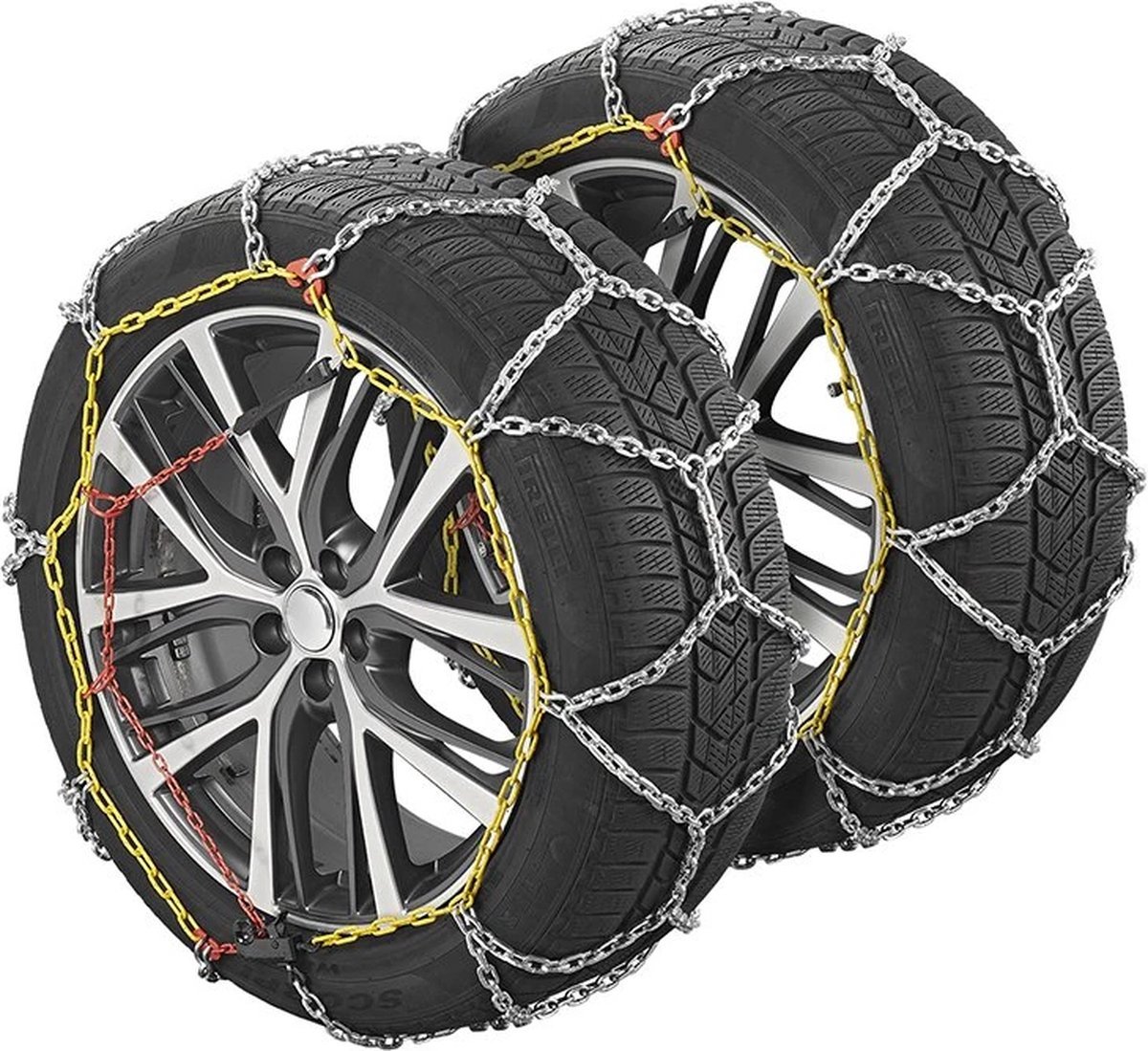 ProPlus Sneeuwkettingen - KNR255 - 16 mm stalen schakels - Önorm Keurmerk - Veiligheid - Banden - Snelle en Eenvoudige Installatie - Voor verschillende bandenmaten - Inclusief reparatieschakels en koffer - Set van 2 - 4x4 voertuig - Minivan SUV/MPV