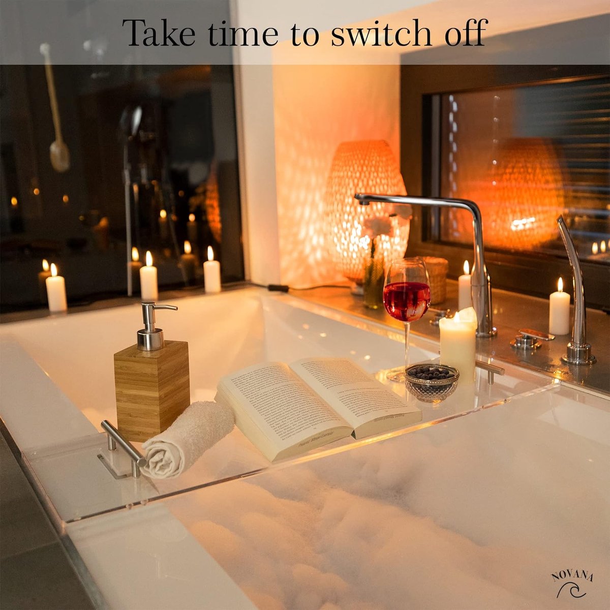 Goedkoopste Badplank [acrylglas] | 73 cm | badkuipplank badplank voor het baden bad accessoires plank dienblad decoratie badkamer accessoires - nu de grootte kiezen!