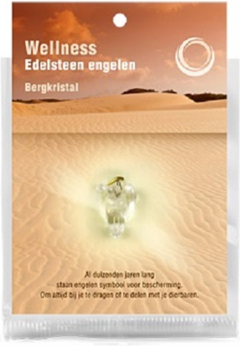 Ruben Robijn Engelen hanger + kaart Bergkristal