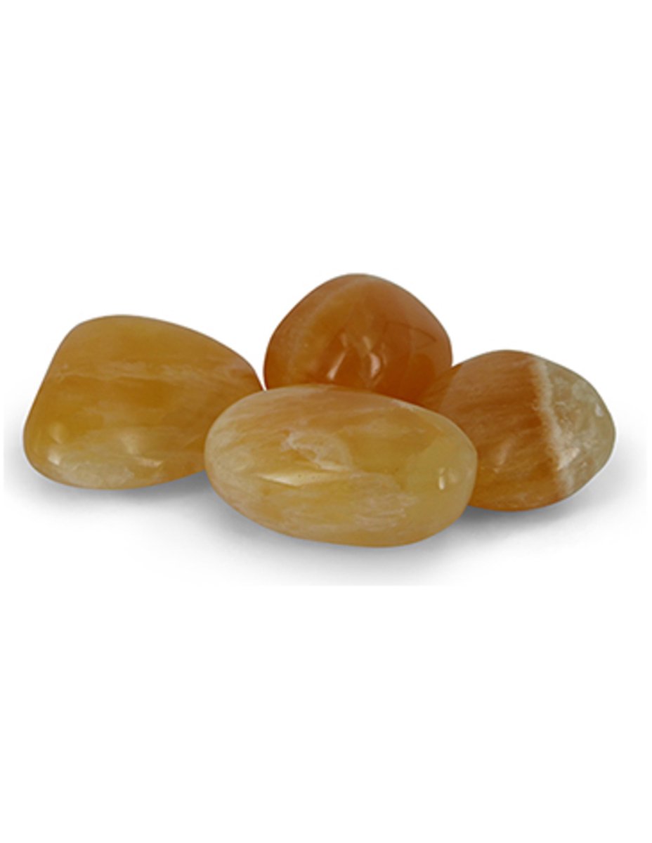 Ruben Robijn Calciet geel trommelstenen 500 gr. (mt3)