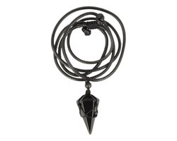 Obsidiaan zwart ketting mannen cone