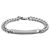 Argentia | 925s | 7 mm Gerhodineerde Sterling Zilveren ID-Armband