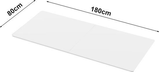 Tafelblad Kirkkonummi spaanplaat rechthoek 180x80x1,5 cm wit pro.tec