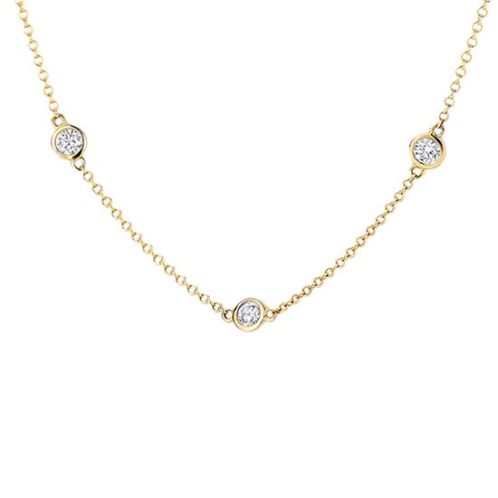 Collier 3172YZI 14k Geelgoud met zirkonia