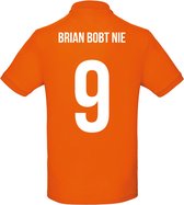 Oranje polo - Brian bobt nie - Koningsdag - EK - WK - Voetbal - Sport - Unisex - Maat S