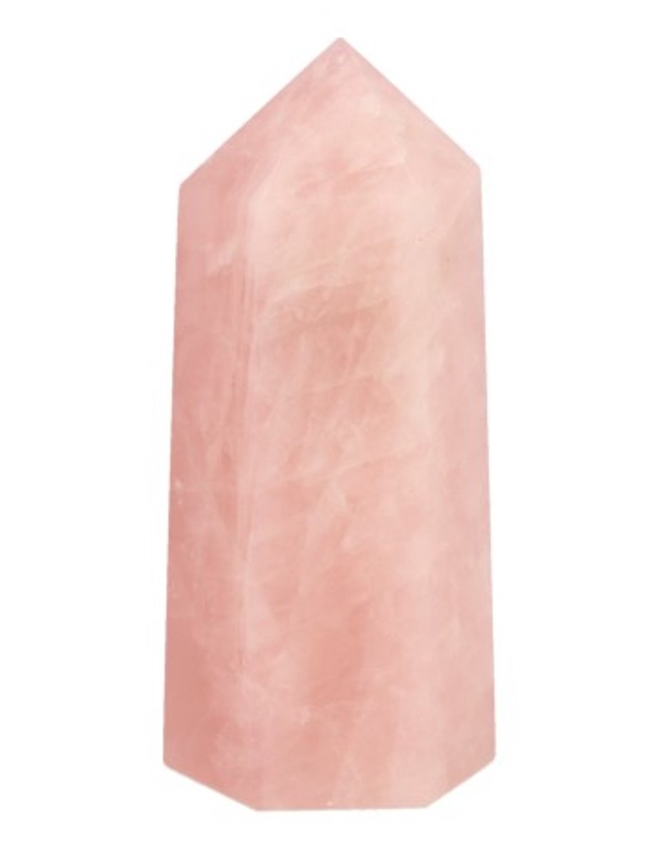 Ruben Robijn Roze kwarts edelsteen punt 7-8 cm