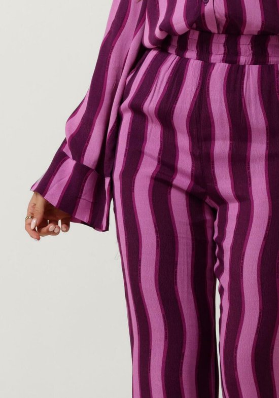 Colourful Rebel Melody Stripes Pantalon droit Pantalons Femme - Violet - Taille XL