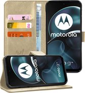 Hoesje geschikt voor Motorola Moto G14 - Portemonnee Book Case Goud