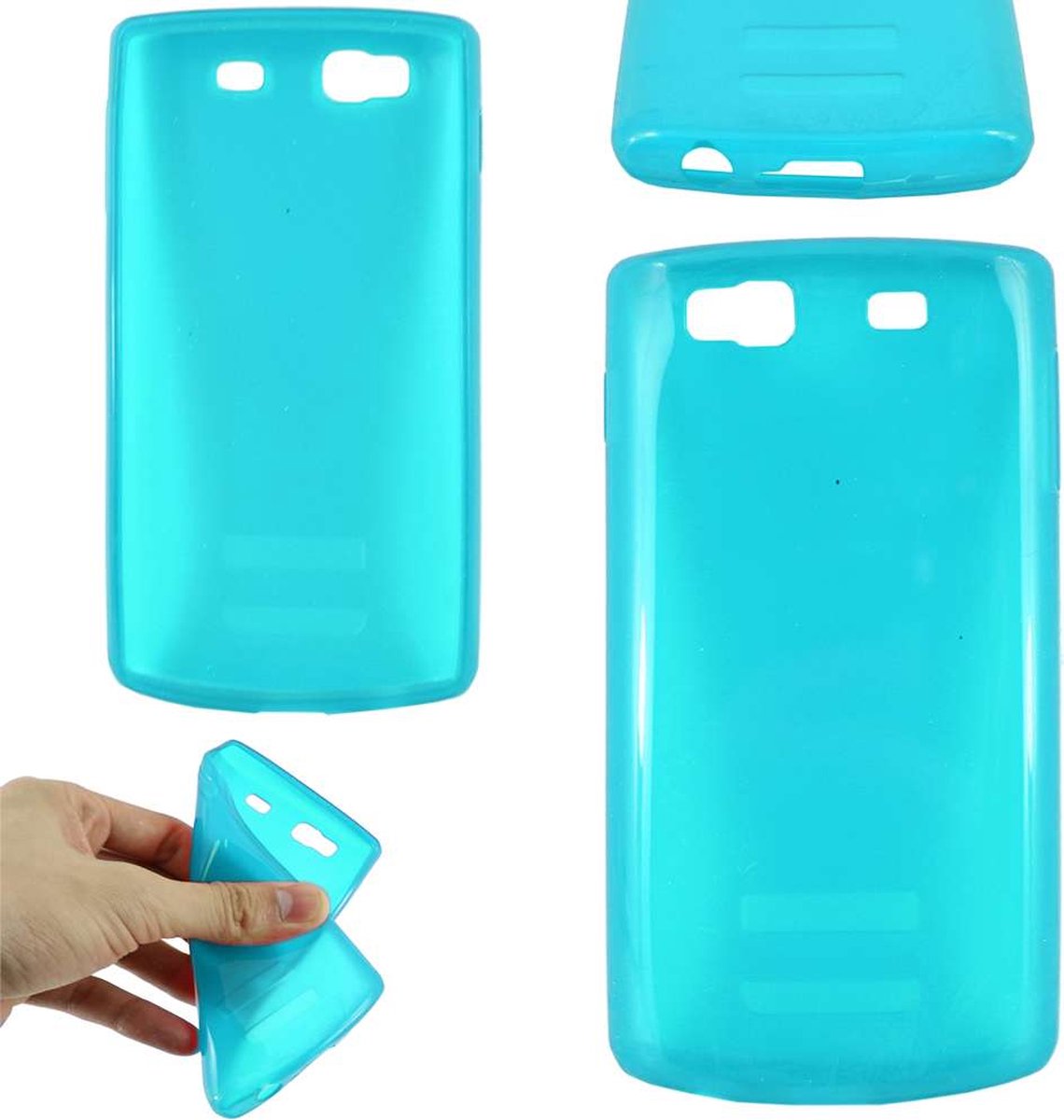 ebestStar - Hoes geschikt voor Samsung WAVE 3 S8600, Beschermhoes Siliconen Schokbestendig, Dun en Flexibel, Blauw