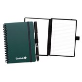 Bambook Colourful uitwisbaar notitieboek - Donkergroen (Forest) - A6 - Blanco & lined - Duurzaam, herbruikbaar whiteboard schrift - Met 1 gratis stift