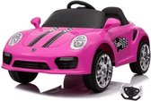 Kijana Elektrische Kinderauto Porsche Style Roze - Krachtige Accu - Op Afstand Bestuurbaar - Veilig Voor Kinderen