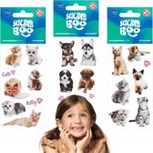 Stickerset Katten en Honden, Kleurrijke Stickers voor Kinderen