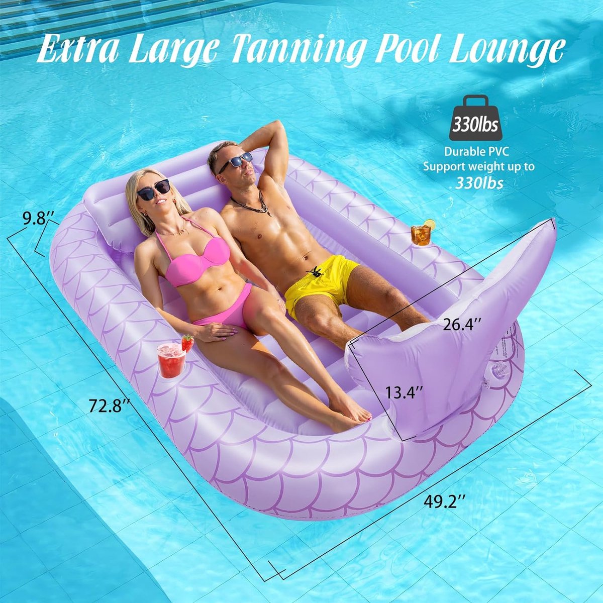 Float Joy Tanning Pool Matelas Gonflable Piscine Bouée