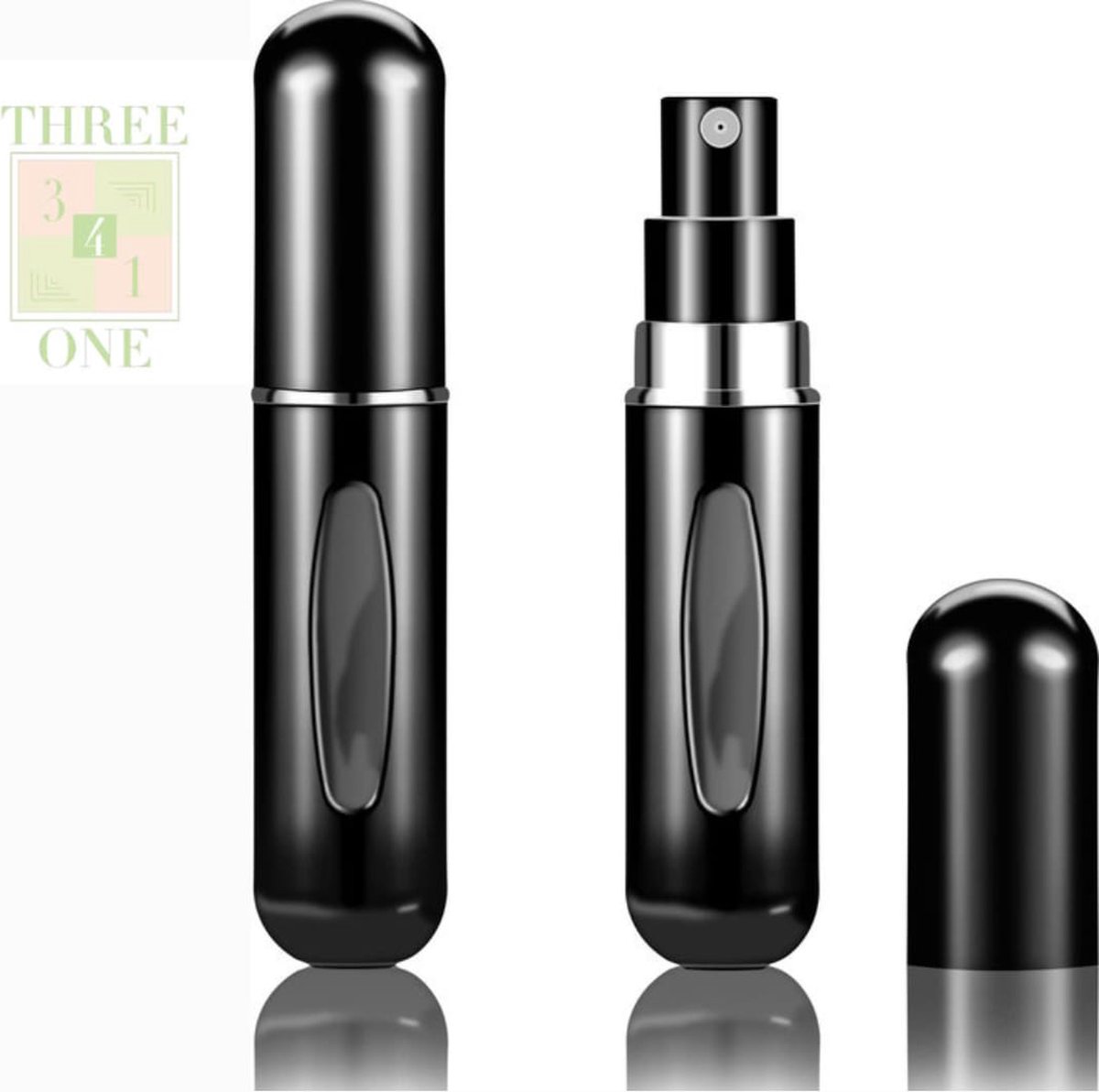 Goedkoopste Three4one - Mini parfumverstuiver - Navulbare parfumverstuiver - Reisparfumflesje - Pocket parfumflesje -Draagbaar - Klein - compact - voor onderweg