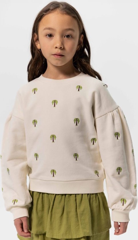 Sissy-Boy - Off-white sweater met palmboom embroidery