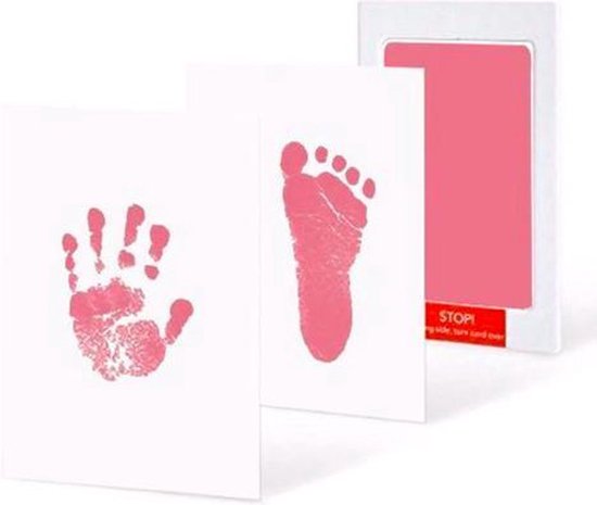 Jumada's - Baby voet en handafdruk - inktpad - roze van Jumada's — afbeelding 4