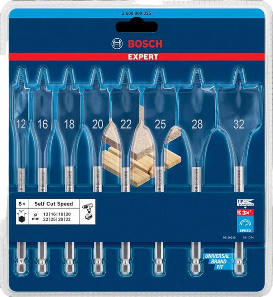 Bosch Expert Self Cut Speed boorset - 8-delige houtborenset | bol