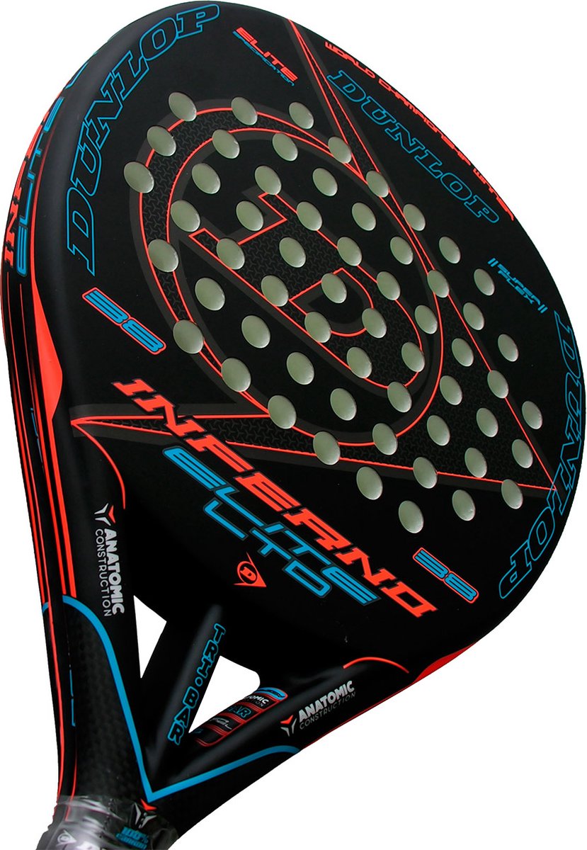 Dunlop Inferno Elite LTD Blue – Pala De Pádel Oversize Con Núcleo Super Flex, Carbono Y Tecnología Power Channel