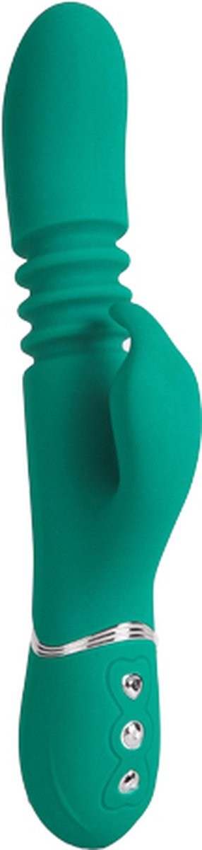 Goedkoopste Banoch | Frikitona Amaris | stotende vibrator met clitoris stimulator | groen | usb oplaadbaar