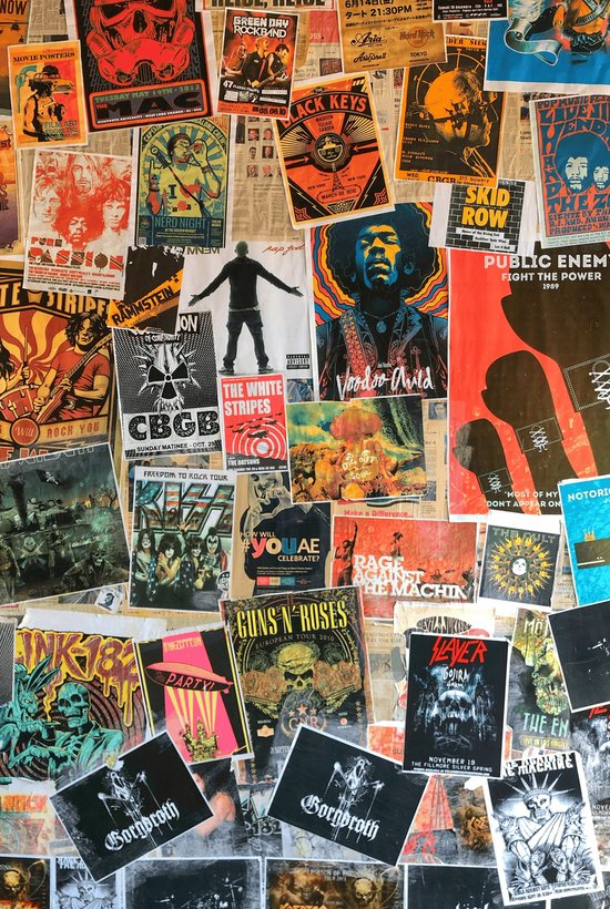 Musique Affiche | Affiche de collage | Chanson artistique Poster | Thema Affiche | Affiche Vintage | Affiche urbaine | 51x71cm | MT | Décoration murale | Affiche murale | Convient pour l'encadrement