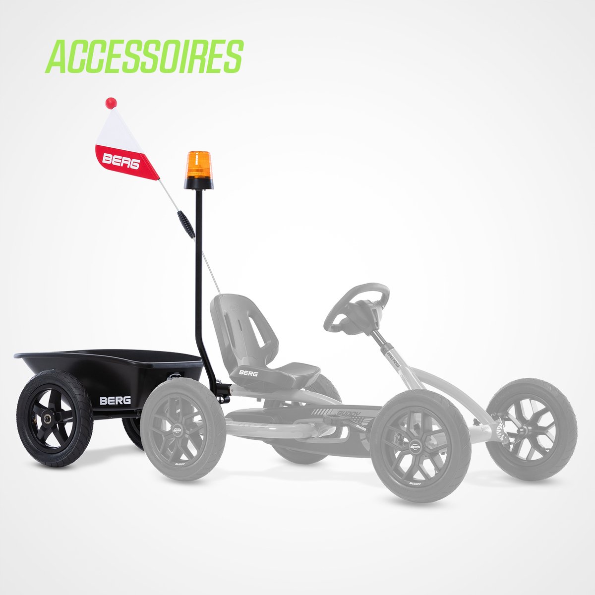 BERG Choppy Neo Skelter - Skelter met 3 wielen - 3+ Jaar - All Terrain Luchtbanden - Triker - Zwart/Groen — afbeelding 10