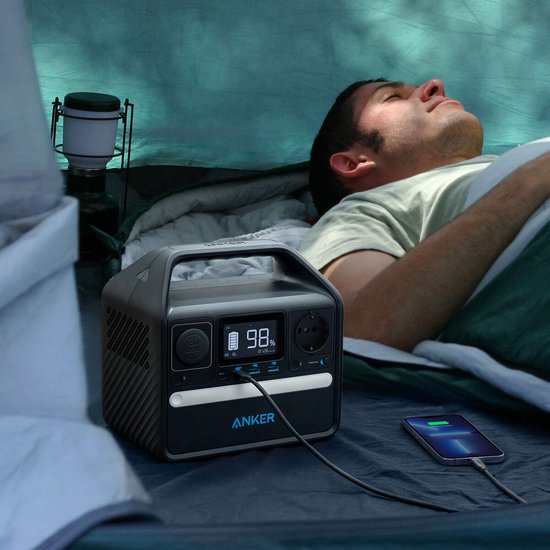 Station électrique Portable Anker 521 - Générateur 256Wh, Ports Multiples, Idéal Camping Et Panne De Courant